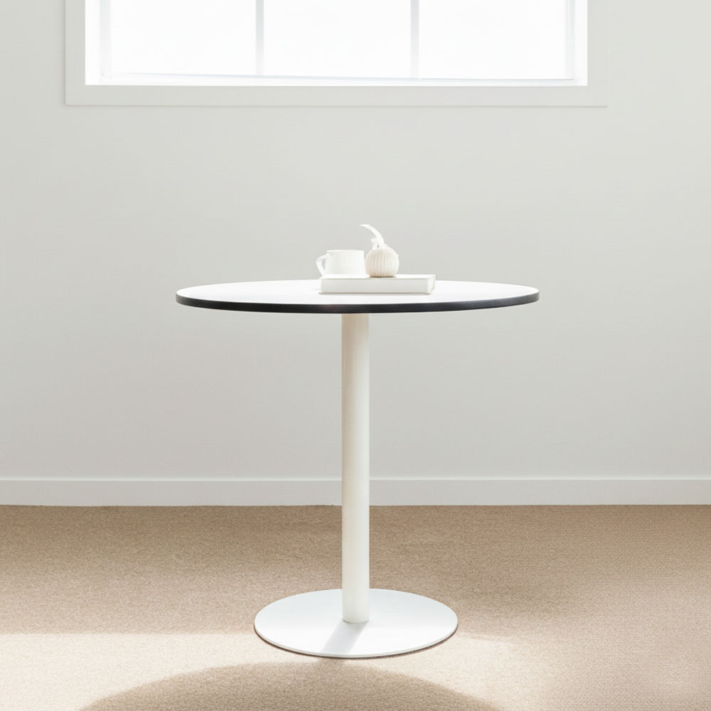 플로윙 화이트 원형테이블 카페 원룸 주방 인테리어 식탁테이블 500