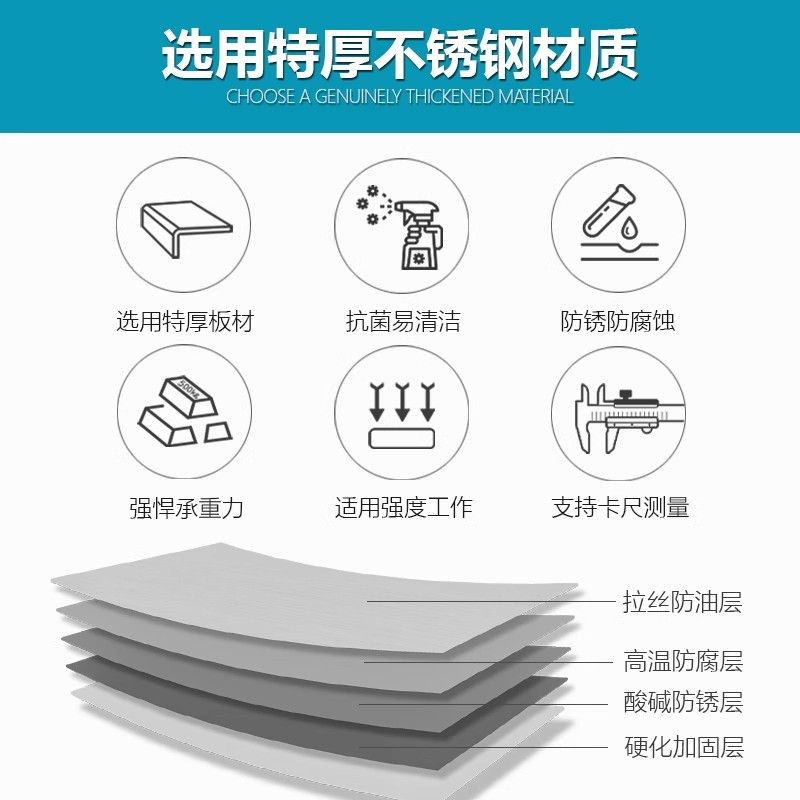 선반 상부장 찬장 코너 작업대 냉장고 반찬 다이 조리대 초두꺼운 80x50x80 단일 패스 - 상세 이미지 4
