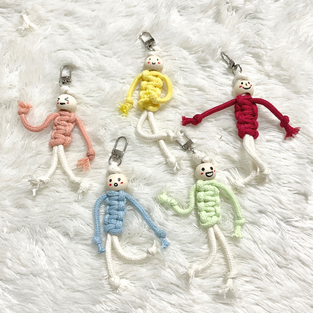 걱정인형 마크라메 만들기 diy 키트 키링 세트 매듭 공예 학교 단체 체험 수업 취미 집콕놀이 이미지 7