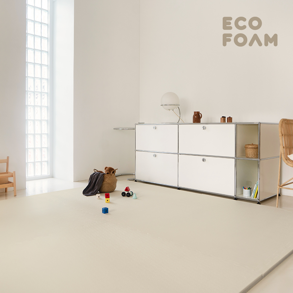 에코폼 층간소음매트 놀이방 퍼즐 오리지널 맘편한 PU 네츄럴코튼 100x100x2.5cm