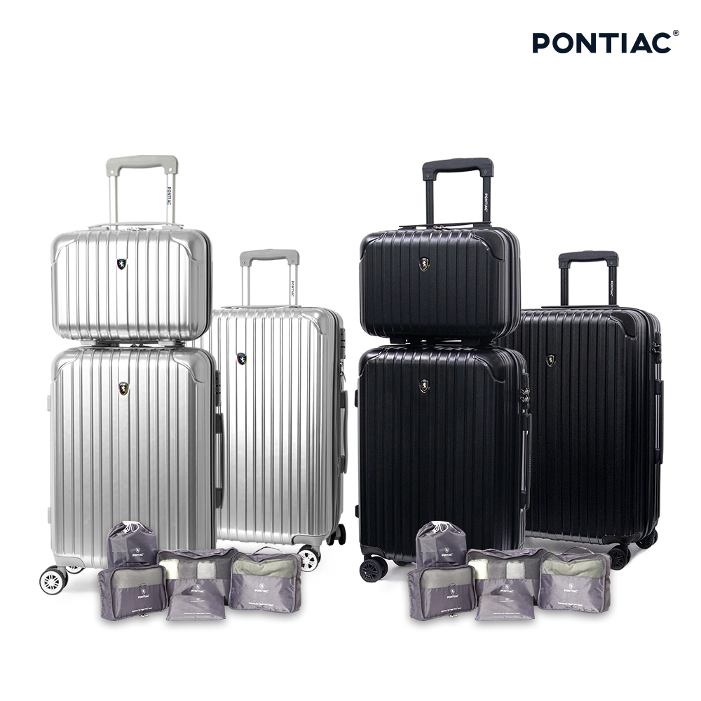 폰티악 테스 메탈 여행용 캐리어 세트 [56cm(20인치) + 65cm(24인치) + 레디백 + 파우치5종] - 상품 이미지