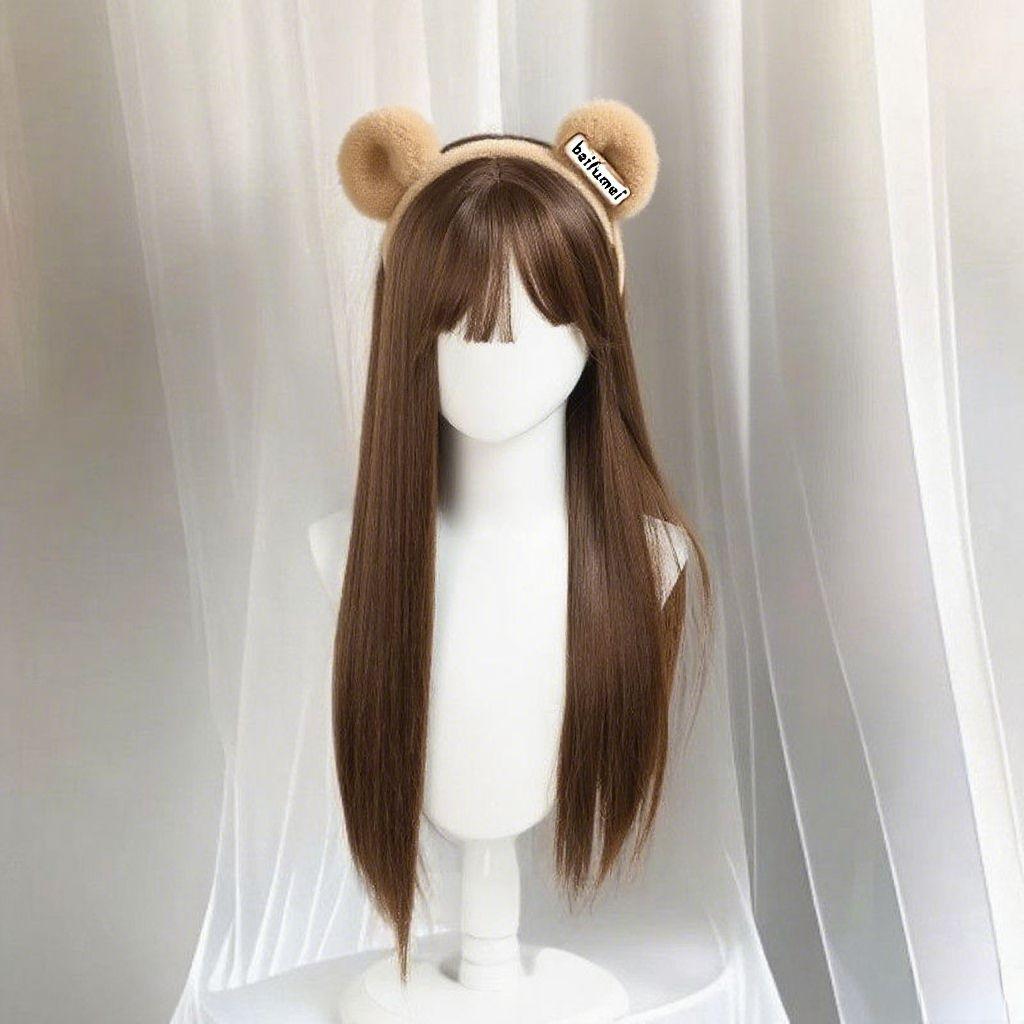 여성용 롱 스트레이트 헤어 L리치 풀페이스 - 상세 이미지 3