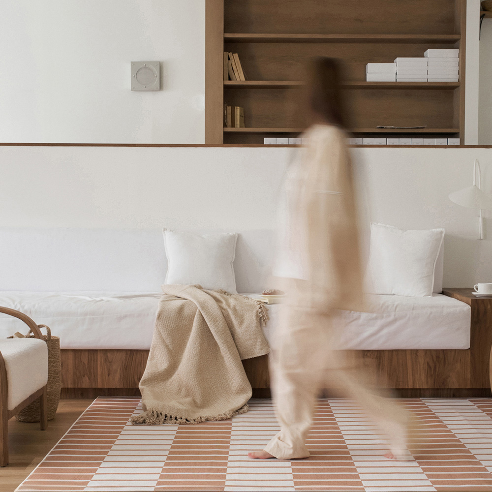 먼지없는 거실 러그 단모 사계절 빈티지 침대 카페트 100x150