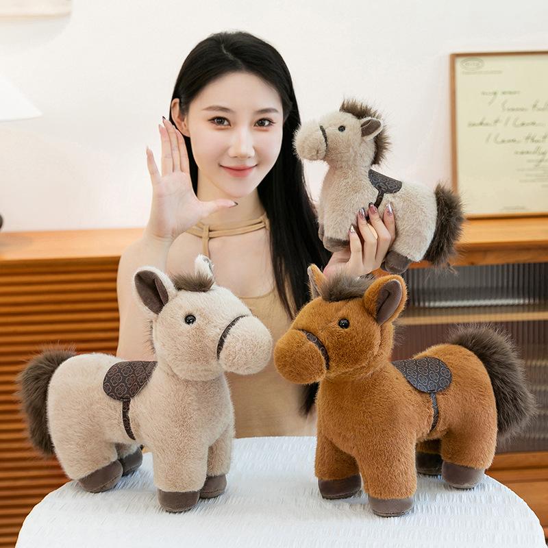 말 모양 쿠션 리얼리스틱 호스 브라운 22cm 0.13kg - 상세 이미지 2