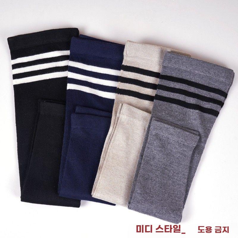 순면 종아리 보호 중목 양말 스포츠 런닝용 얇은 기장 - 상세 이미지 5