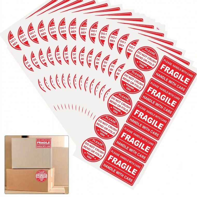 취급주의 FRAGILE 택배 스티커 - 상품 이미지