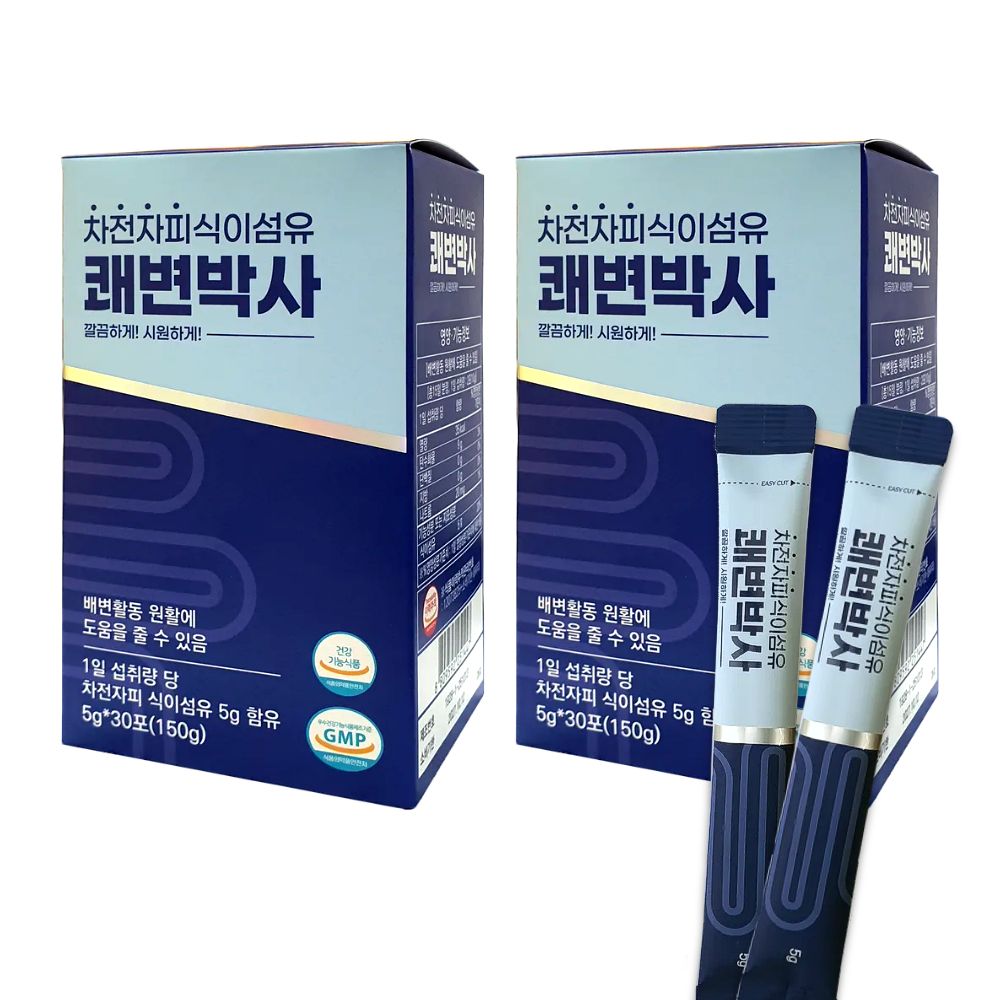 쾌변박사 배변활동 도움 차전자피 유익균 3중케어 30포, 2개 - 메인 이미지