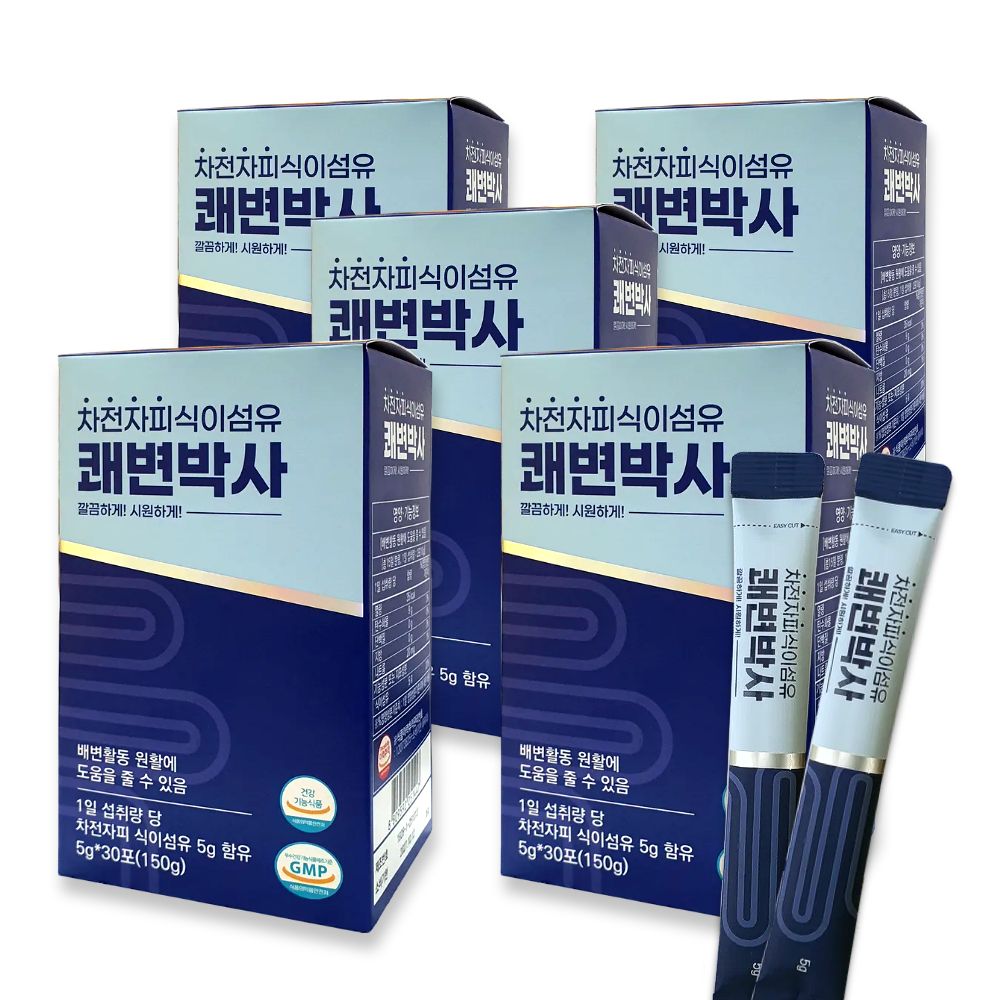 쾌변박사 배변활동 도움 차전자피 유익균 3중케어 30포, 5개 - 상품 이미지