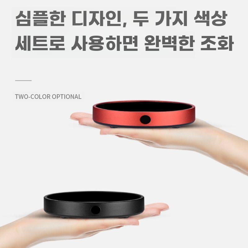 온도조절 스마트 컵워머 55도 보온 가열 데스크 컵받침 빨간색 온도 유지 매트 - 상세 이미지 4