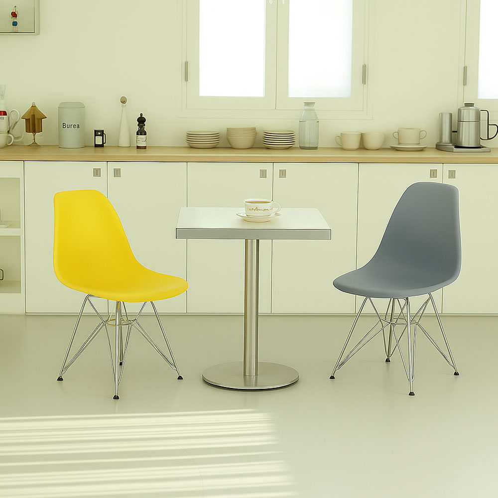 1+1 패리스 에펠 인테리어 미드센츄리 모던 디자인 플라스틱 카페 식탁의자