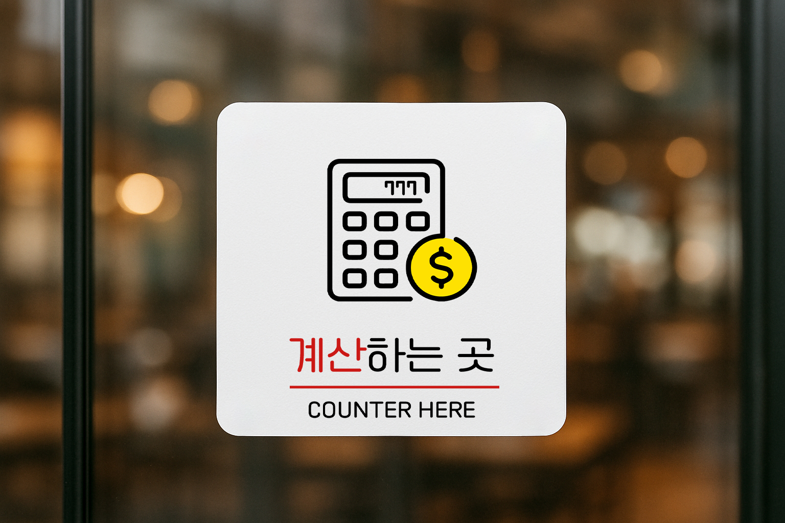 계산하는곳 표지판 오더 안내판 카운터 표찰 안내 데스크 021 100x100 - 상품 이미지