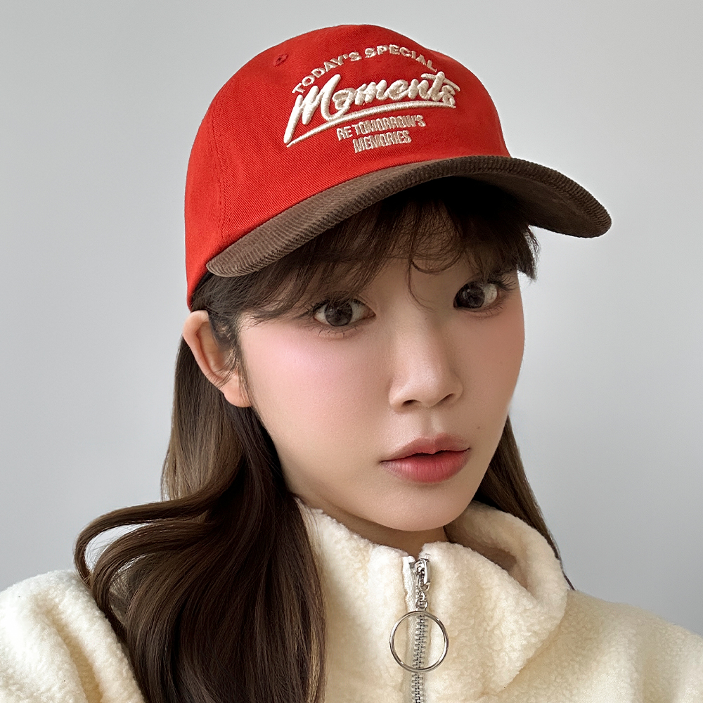 골덴 레터링 투톤 볼캡 캡 코듀로이 야구모자 - 상세 이미지 4