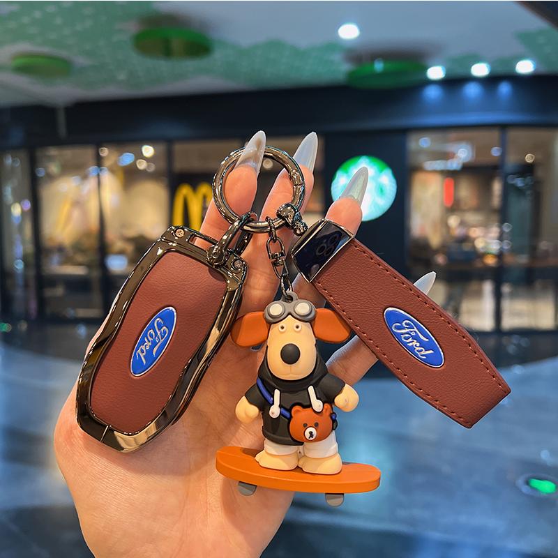 포드 렉스플러스 렉스 에브리데이 키링 키홀더 여성용 J볼케이노레드도어도그레드더블버클 - 상세 이미지 2