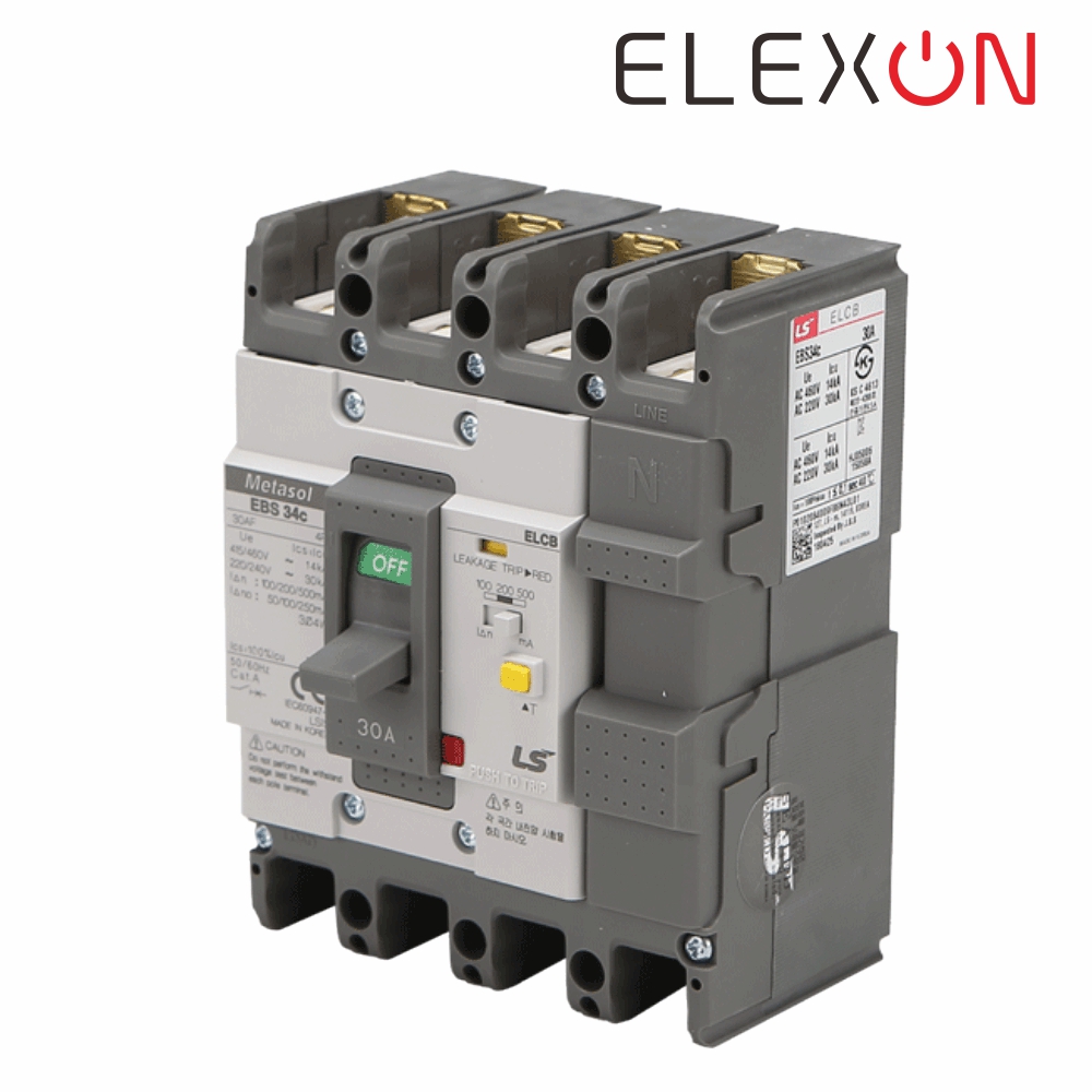 LS 산업용 ELCB 누전차단기 EBS 34C 4P 30A 30kA 분전함 LS일렉트릭 - 상세 이미지 2