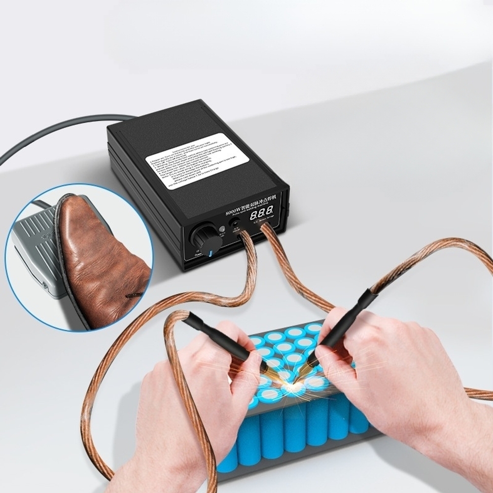 스폿 용접기 듀얼 펄스 DIY 조립 수리 고출력 8000W 휴대용 페달 정밀 디지털 자동모델 - 상세 이미지 2