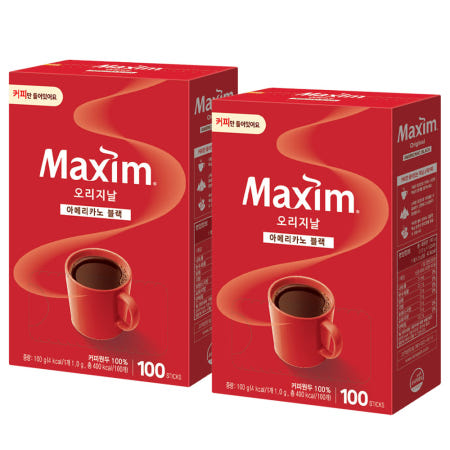 동서 맥심 솔루블 오리지날 100T X 2개 블랙커피