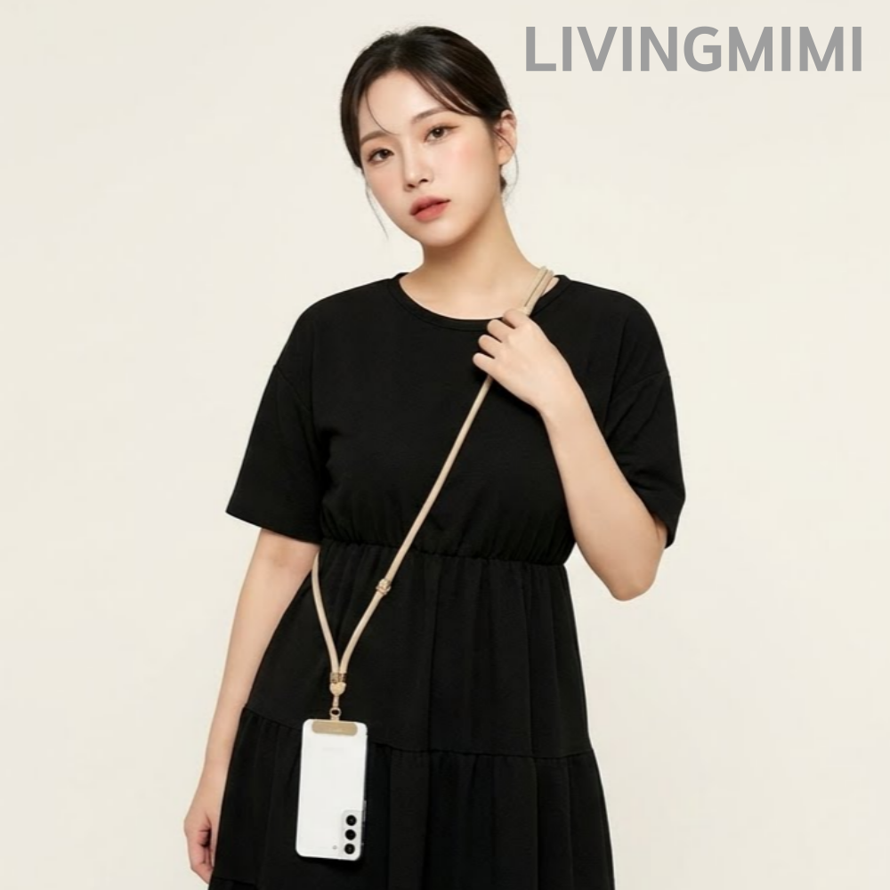 리빙미미 핸드폰 스트랩 3in1 줄 고리 목걸이 크로스 손목 도난방지 분실 유럽여행