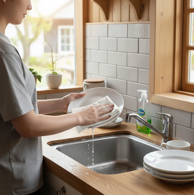 대용량 일회용행주 흰색 350매 다회용 캠핑용 - 상세 이미지 2