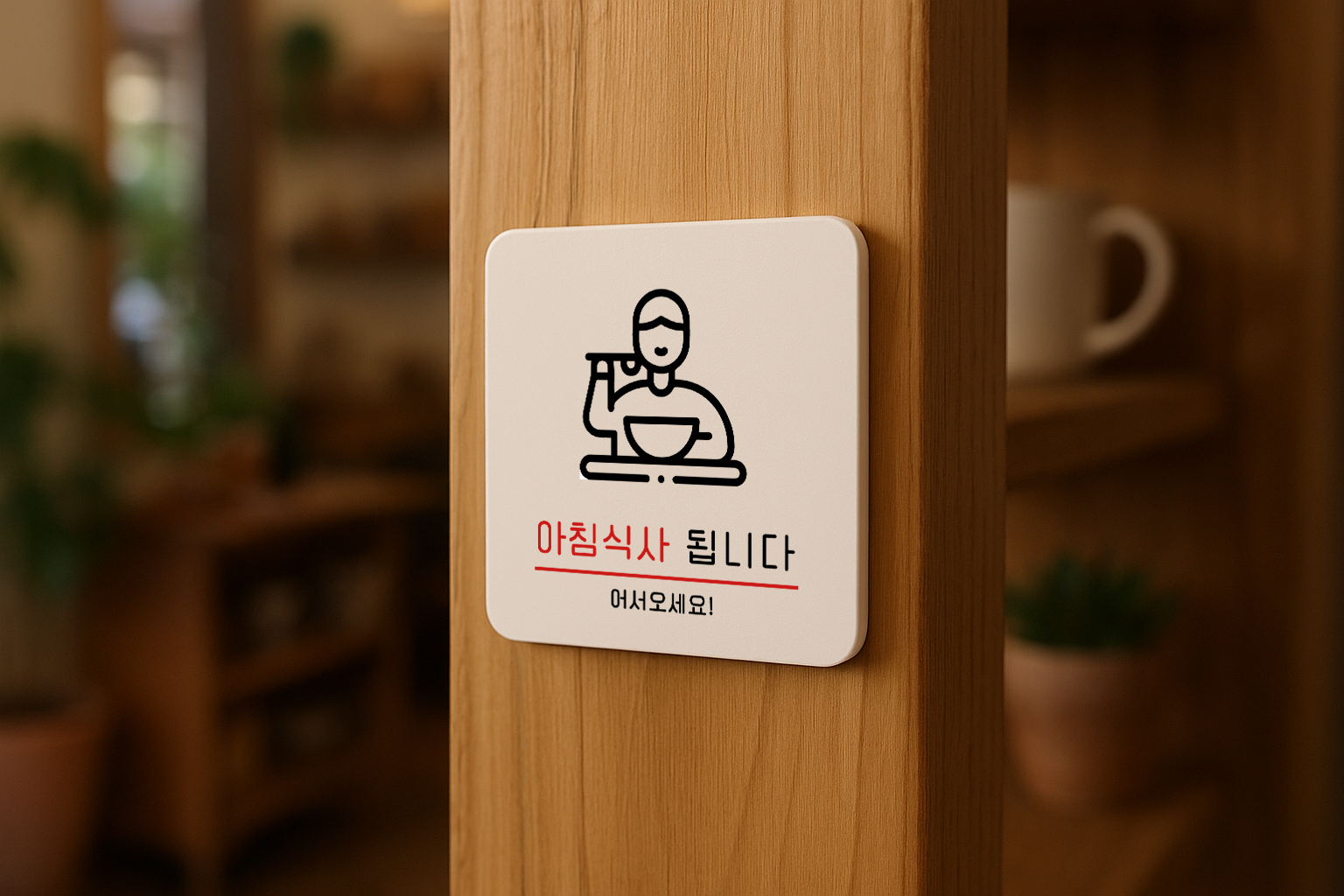 아침식사 표지판 조식 안내판 표찰 안내 016 100x100 - 상세 이미지 3