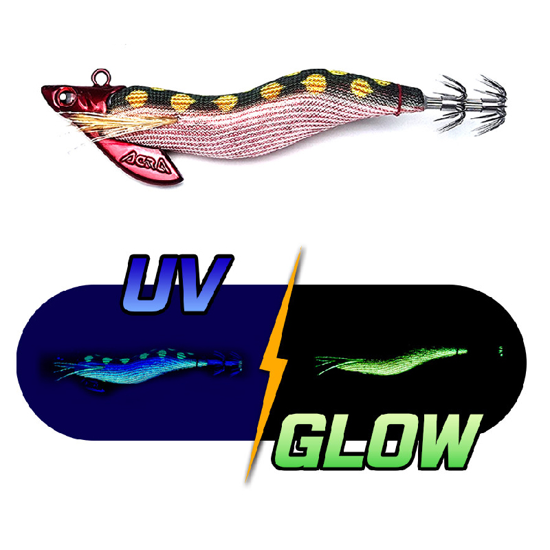아크라 오동목 팁런 에기 3호 UV케이무라 야광틴셀 입체3D아이 09, 30g - 메인 이미지