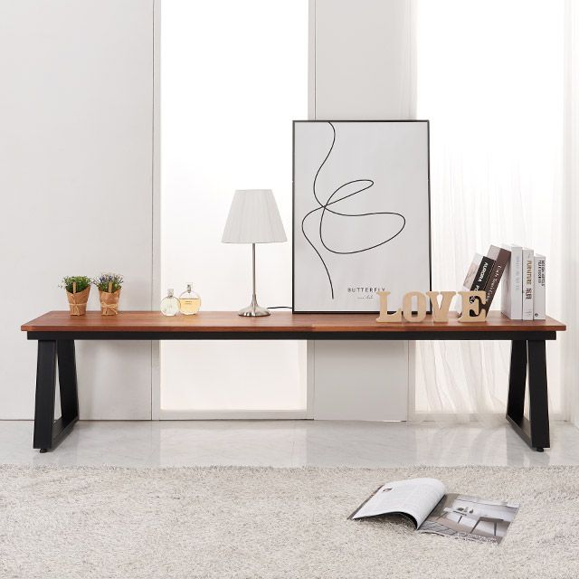 가구의서 CZ3137A 멀바우 원목 낮은 테이블 1800x350x420mm