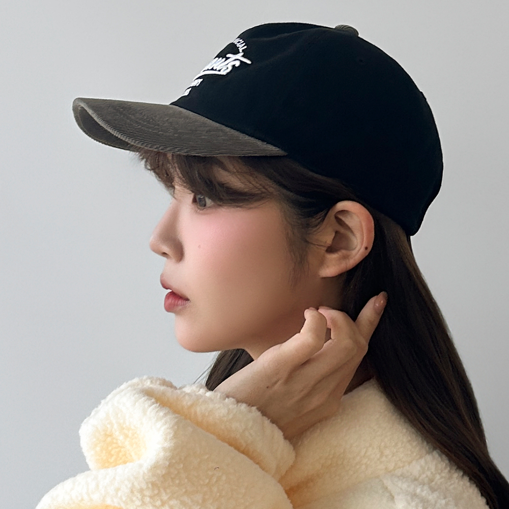 골덴 레터링 투톤 볼캡 캡 코듀로이 야구모자 이미지 8