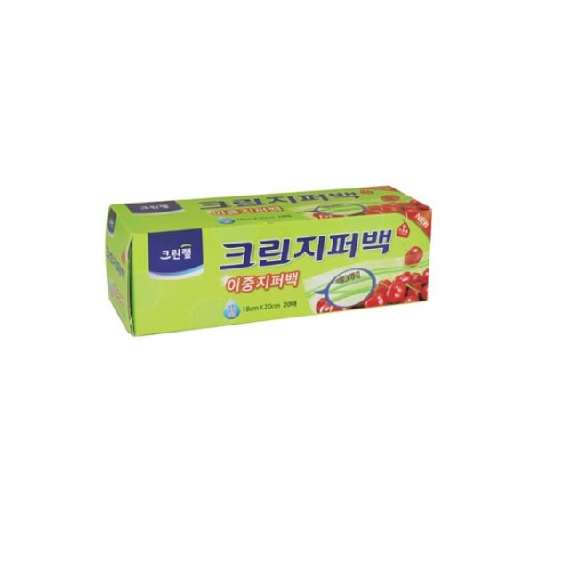 크린랲 크린 이중지퍼백 18cm x 20cm (소) 20매 - 상품 이미지
