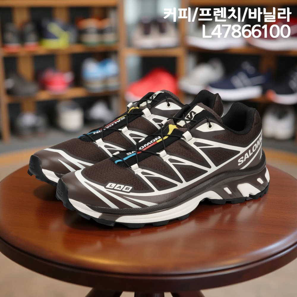 살로몬 XT-6 트레일 스니커즈 남녀공용 런닝화 화이트/화이트/루나 ADV 275 이미지 7