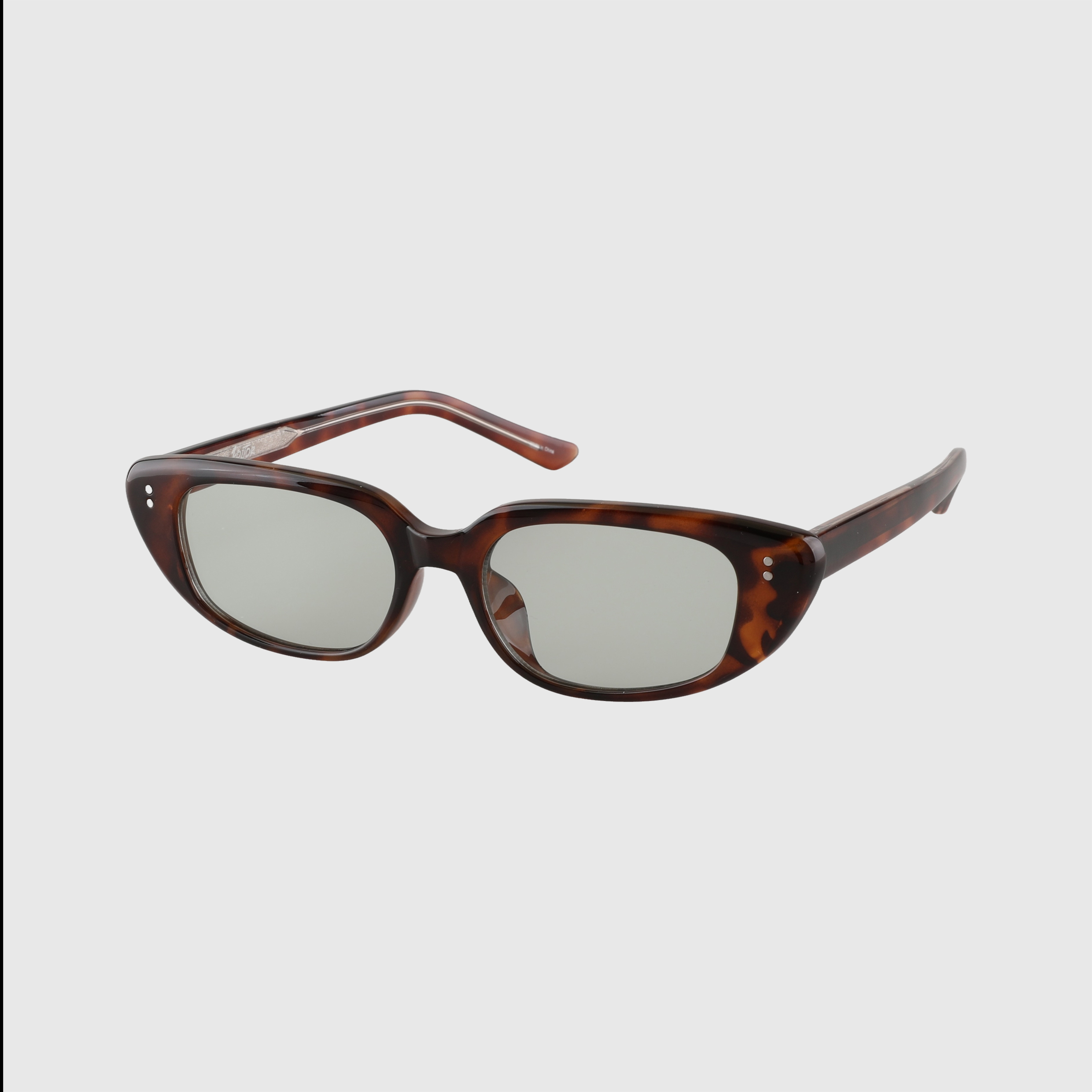 레오파드 캣츠아이 자외선차단 오벌형 긱시크 틴트 선글라스