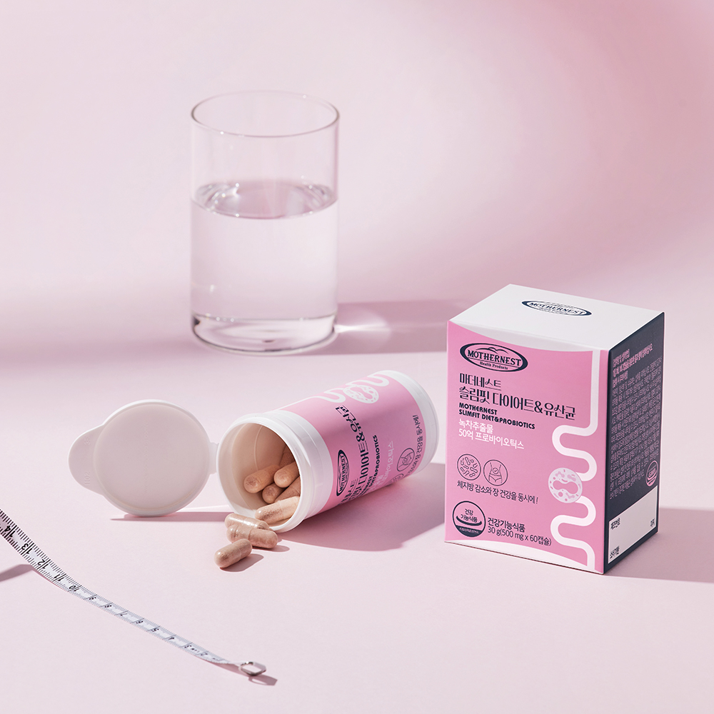 마더네스트 슬림핏 다이어트&유산균 체지방감소 장건강 녹차추출물 카테킨 60캡슐, 1개 - 상세 이미지 2