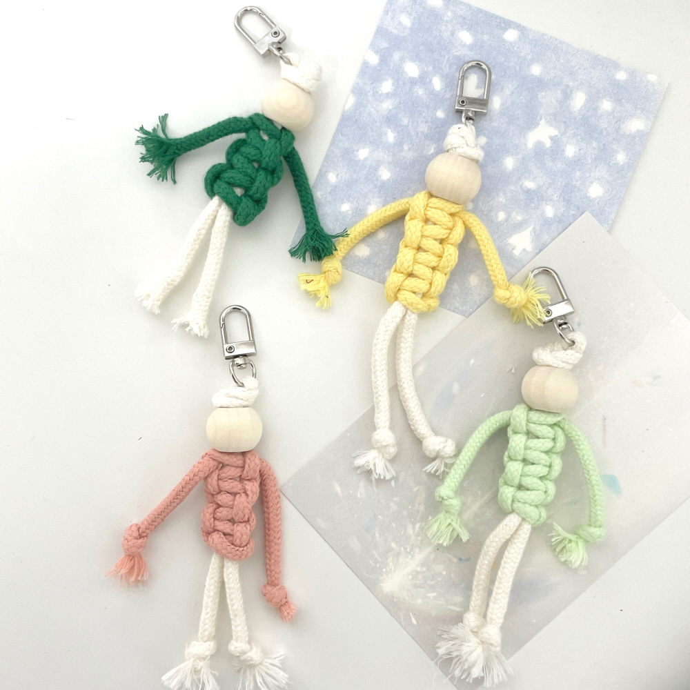 걱정인형 마크라메 만들기 diy 키트 키링 세트 매듭 공예 학교 단체 체험 수업 취미 집콕놀이 - 상세 이미지 5