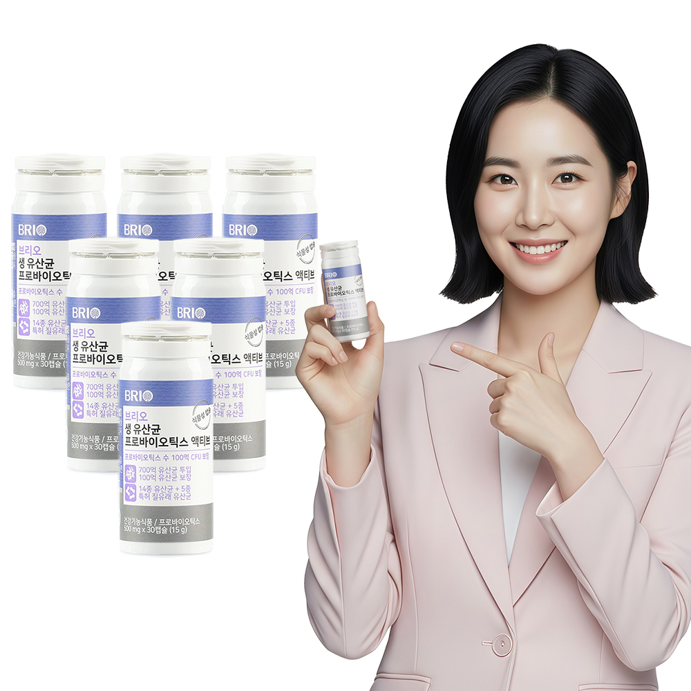 브리오 생 유산균 프로바이오틱스 액티브 / 700억 유산균 투입 30캡슐, 6개 - 상품 이미지