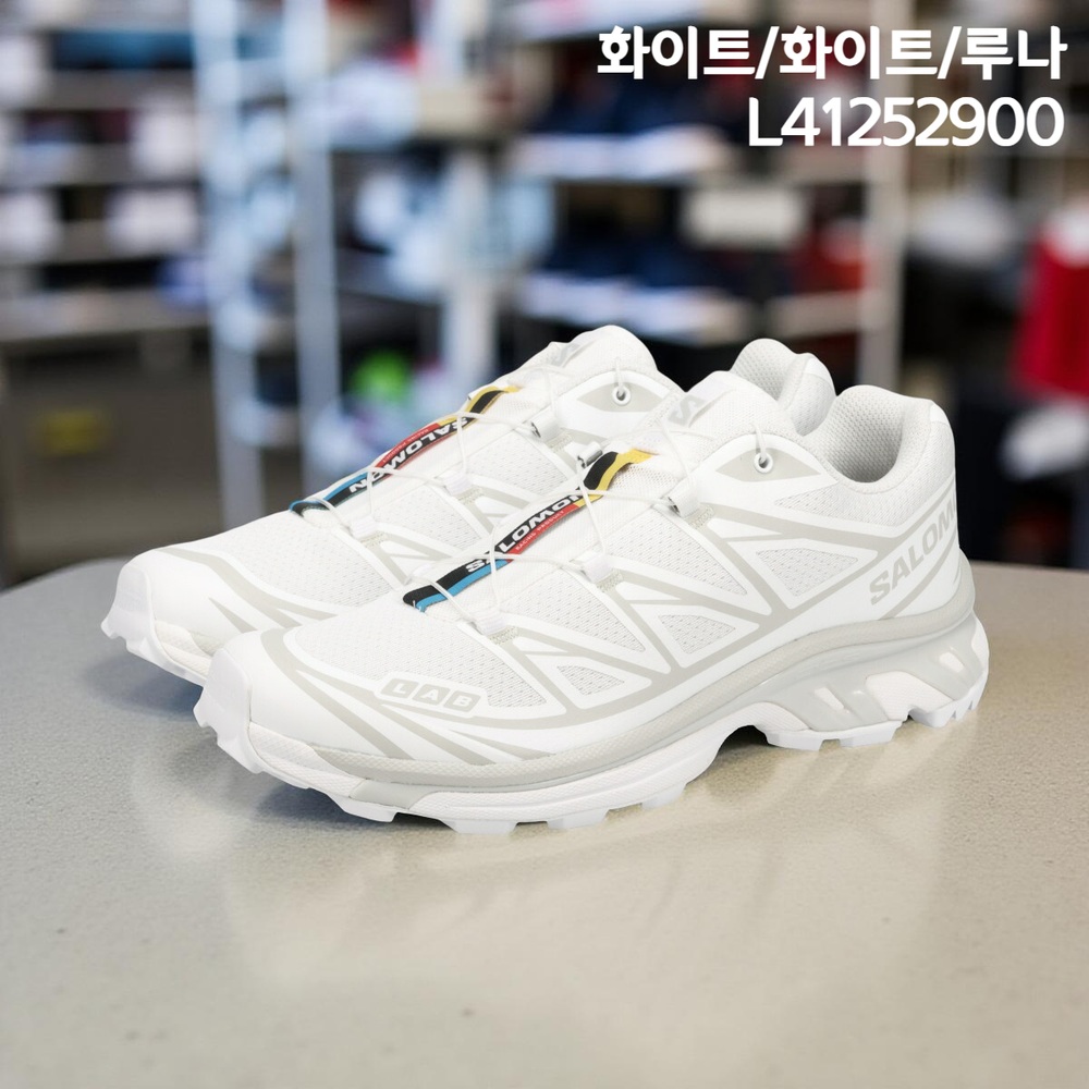 살로몬 XT-6 트레일 스니커즈 남녀공용 런닝화 화이트/화이트/루나 ADV 275 - 상세 이미지 5