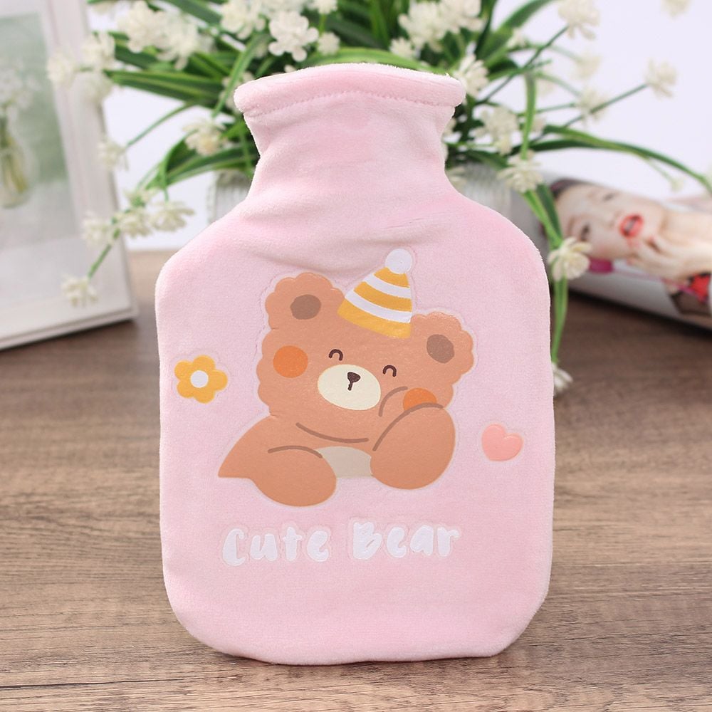 분홍 핫찜질팩 물주머니 보온 200ml - 메인 이미지
