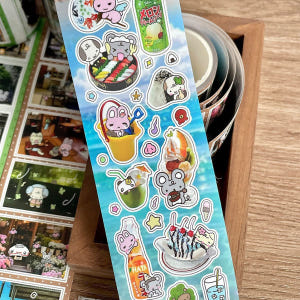 [와카와카]귀여운 마을 이야기 필름 컷 스티커 그린 레인길 실사용 후기 | 효과 있을까? - 상품 이미지 3