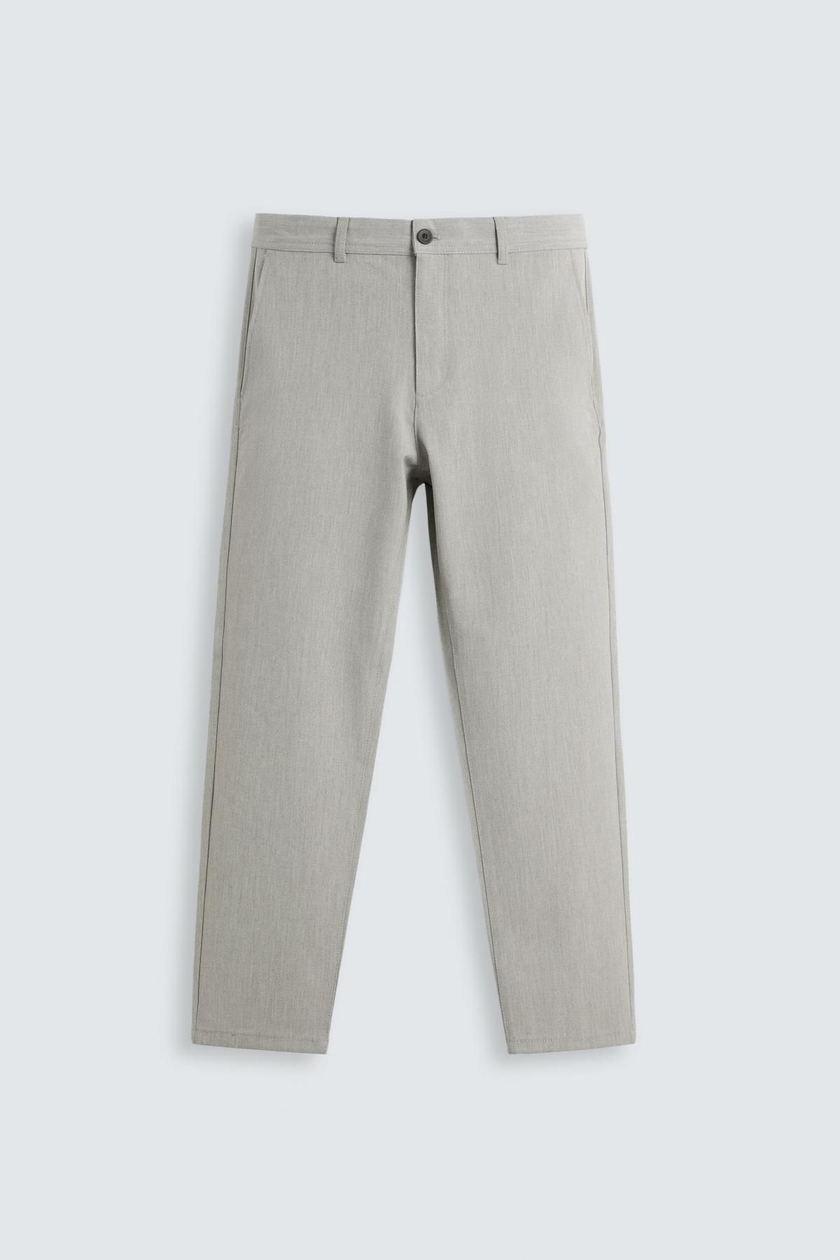 자라 슬림핏 테크니컬 컴포트 팬츠 0706/650 BEIGE MARL 이미지 6