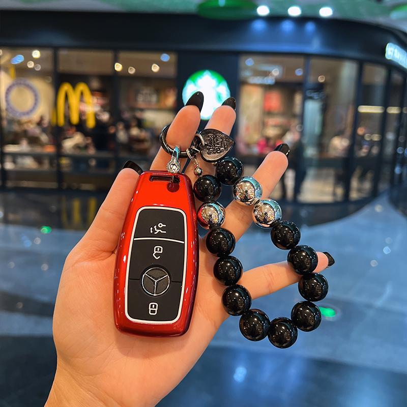 E클래스 C클래스 A클래스 A200L C260L E300L GLC300 GLE GLA 차 A 레드+블랙 하트 키체인 - 상세 이미지 4