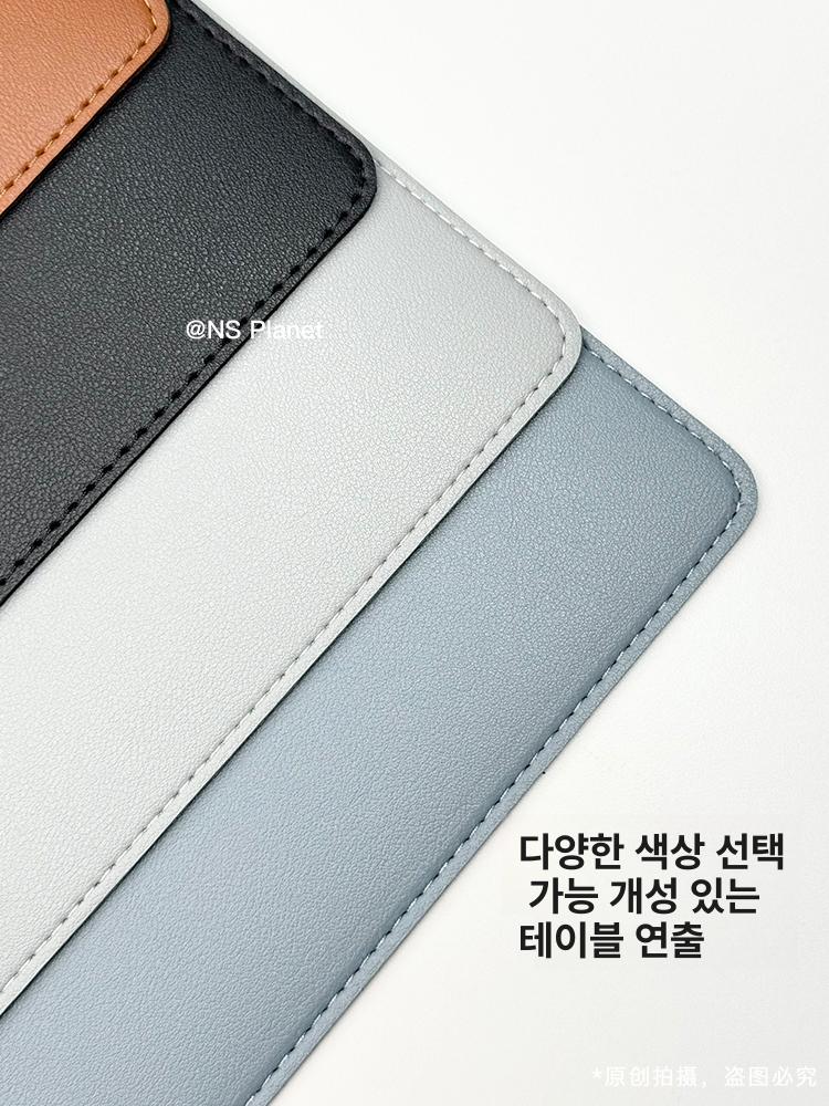 대형 데스크 매트 장패드 가죽 방수 라이트그레이 모서리 패드 600x300mm 마우스 가죽 라이트그레이 600x300mm - 상세 이미지 2