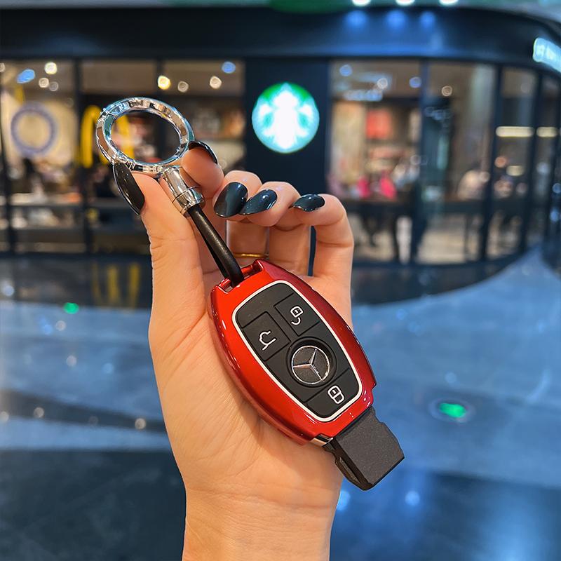 E클래스 C클래스 A클래스 A200L C260L E300L GLC300 GLE GLA 차 A 레드+블랙 하트 키체인 이미지 6