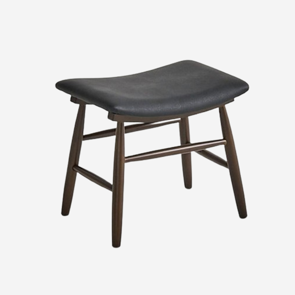 레더스 원목 풋스툴 소파 발받침 화장대 스툴 낮은 현관 가죽 사각 미니 보조 의자 오토만
