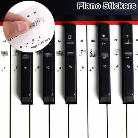 자사 협력업체 피아노 스티커 투명 악기용 키노트 센서 악성 음계 좌표