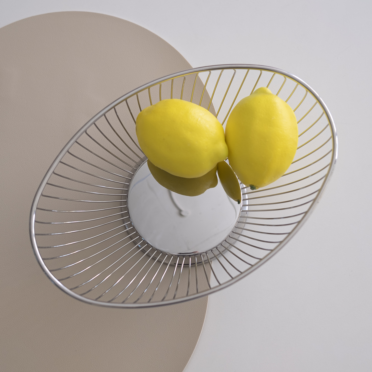 빌라트 스텐 와이어 바스켓 타원 L 주방 팬트리 과일 야채 수납 철제 바구니