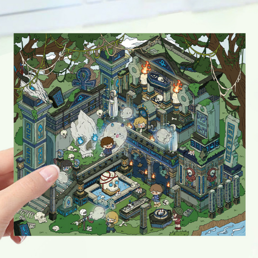 3d 방꾸미기 스티커 대형 산속유령 - 메인 이미지