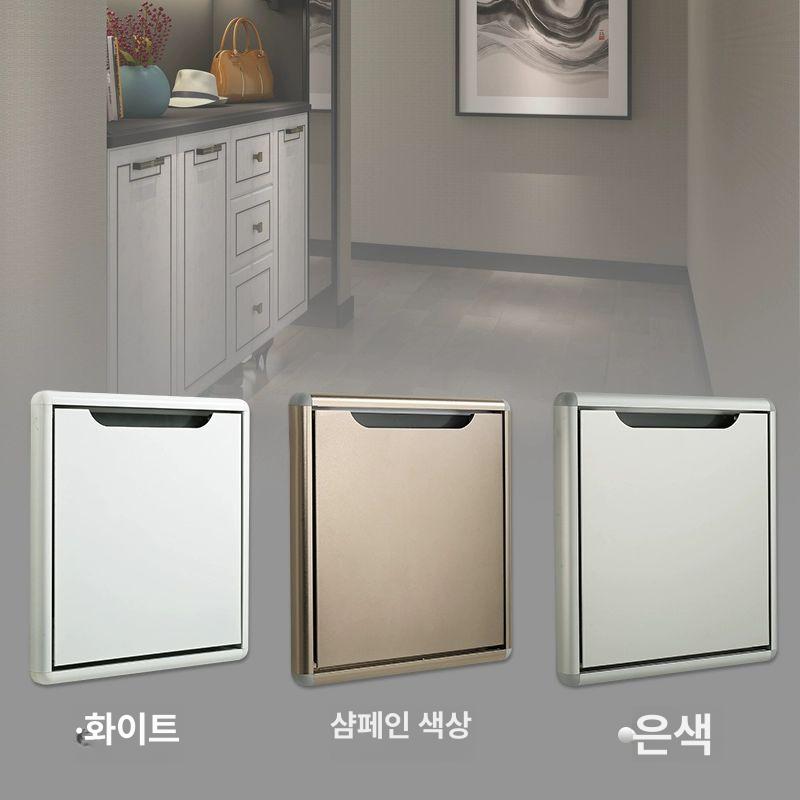벽걸이형 신발장 간이의자 벤치 스툴 벽면 벽부착 폴딩 현관 실버 - 상세 이미지 3