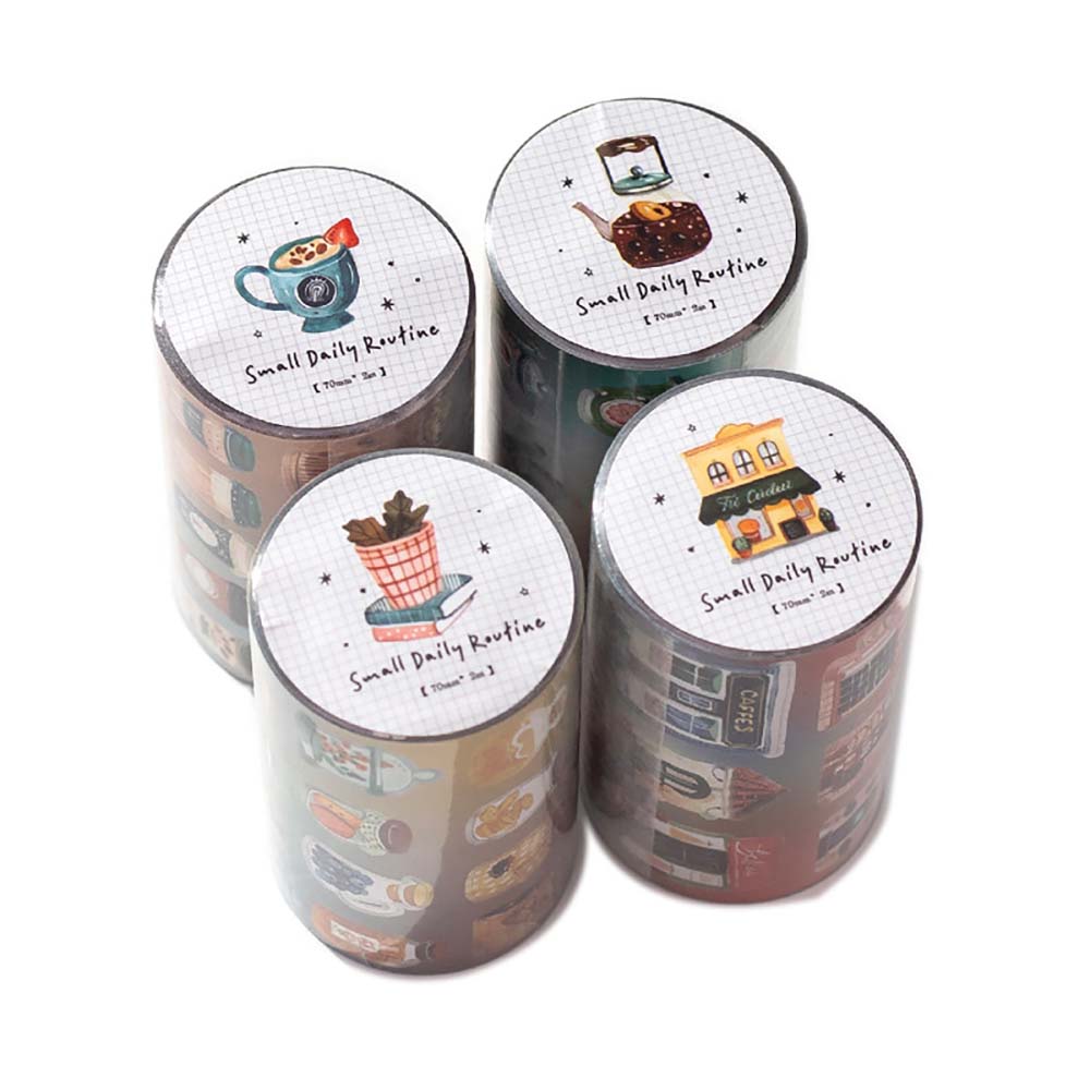 작은 일상 빈티지 다이어리꾸미기 마스킹테이프 거리의 건물 이미지 2