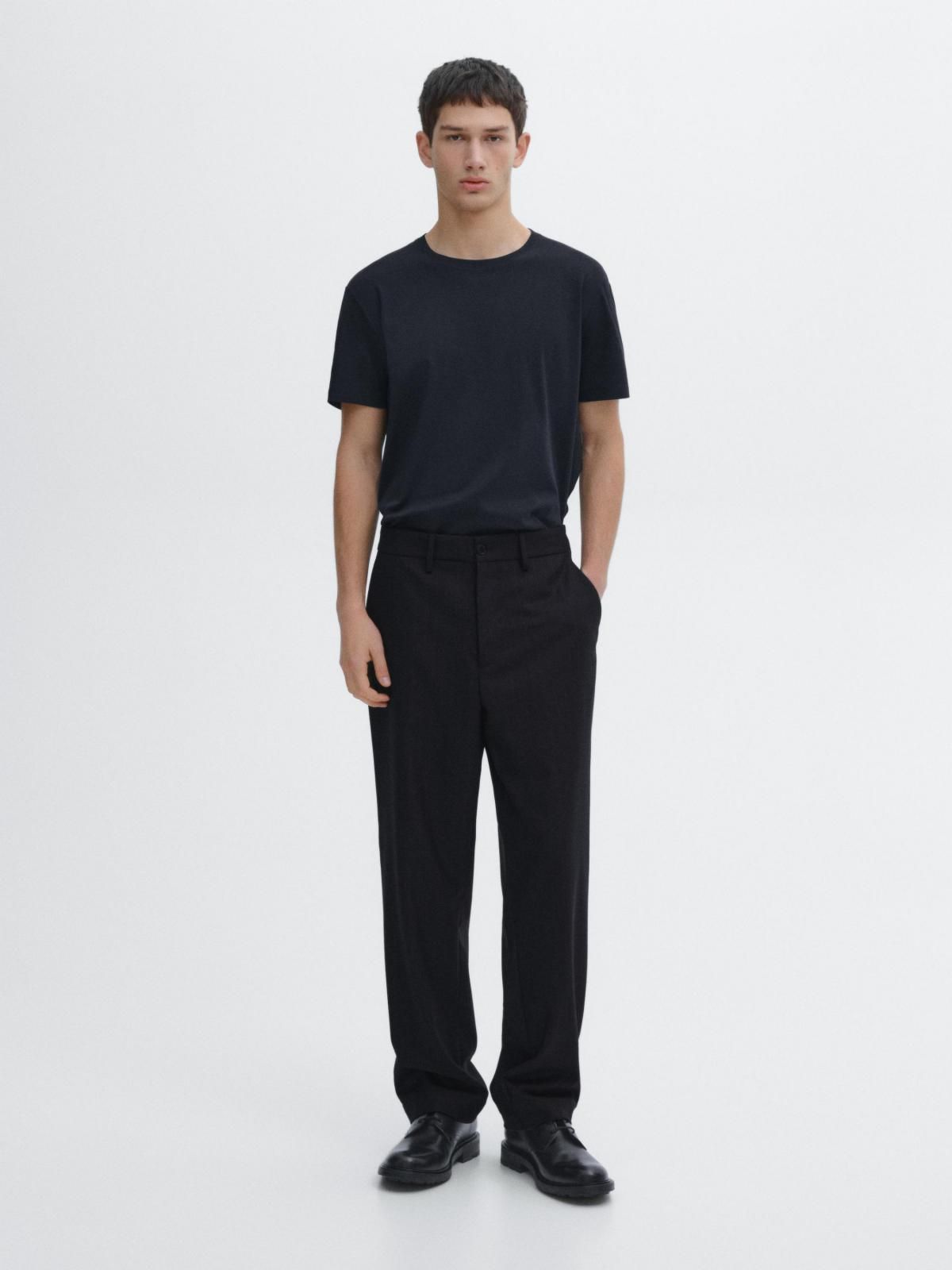 마시모두띠 머서라이즈 코튼 블랙 반팔 티셔츠 1422/291 NAVY BLUE - 상세 이미지 2