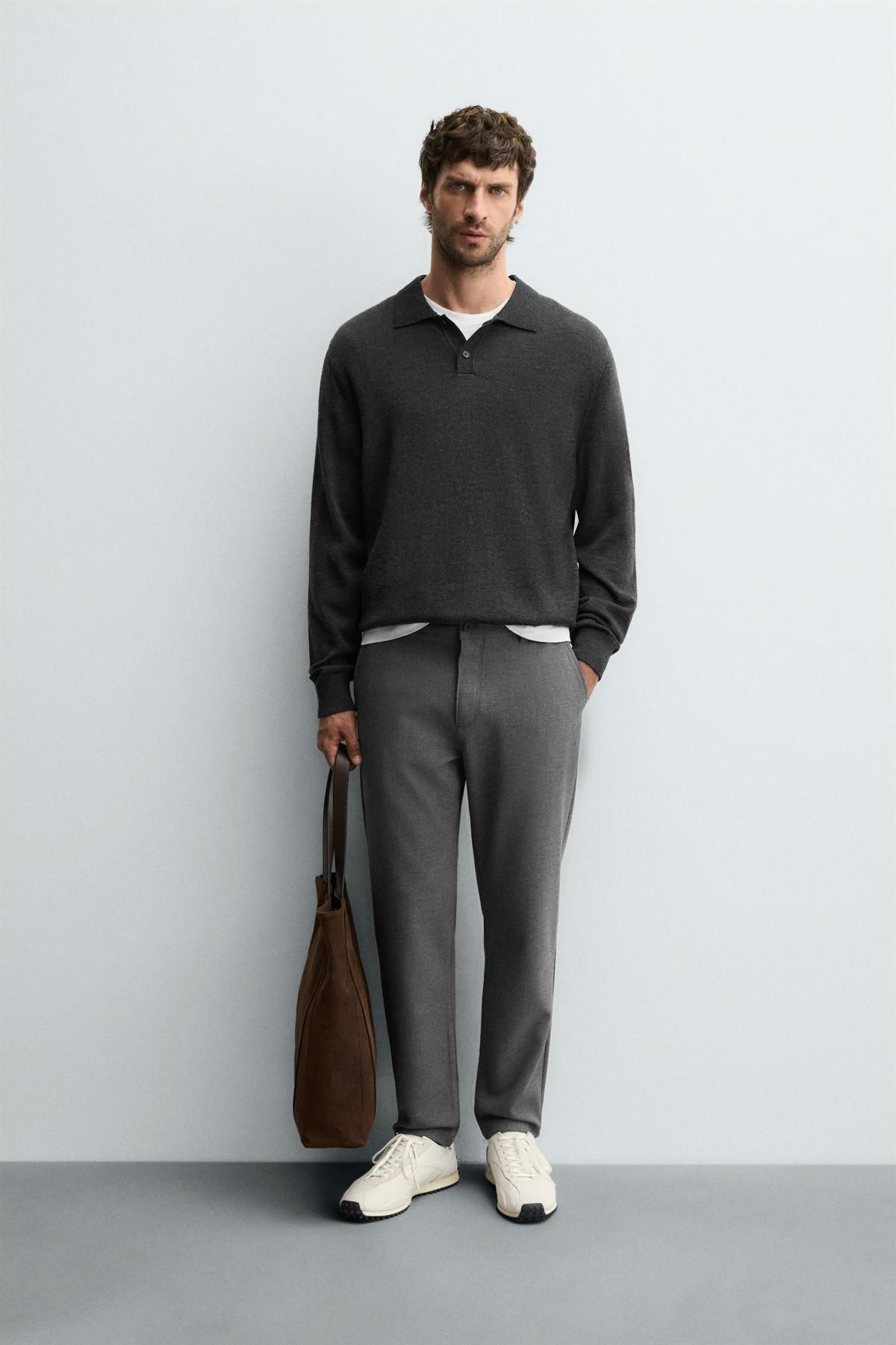 자라 테크니컬 슬림핏 컴포트 팬츠 0706/650 MID-GREY - 상세 이미지 2