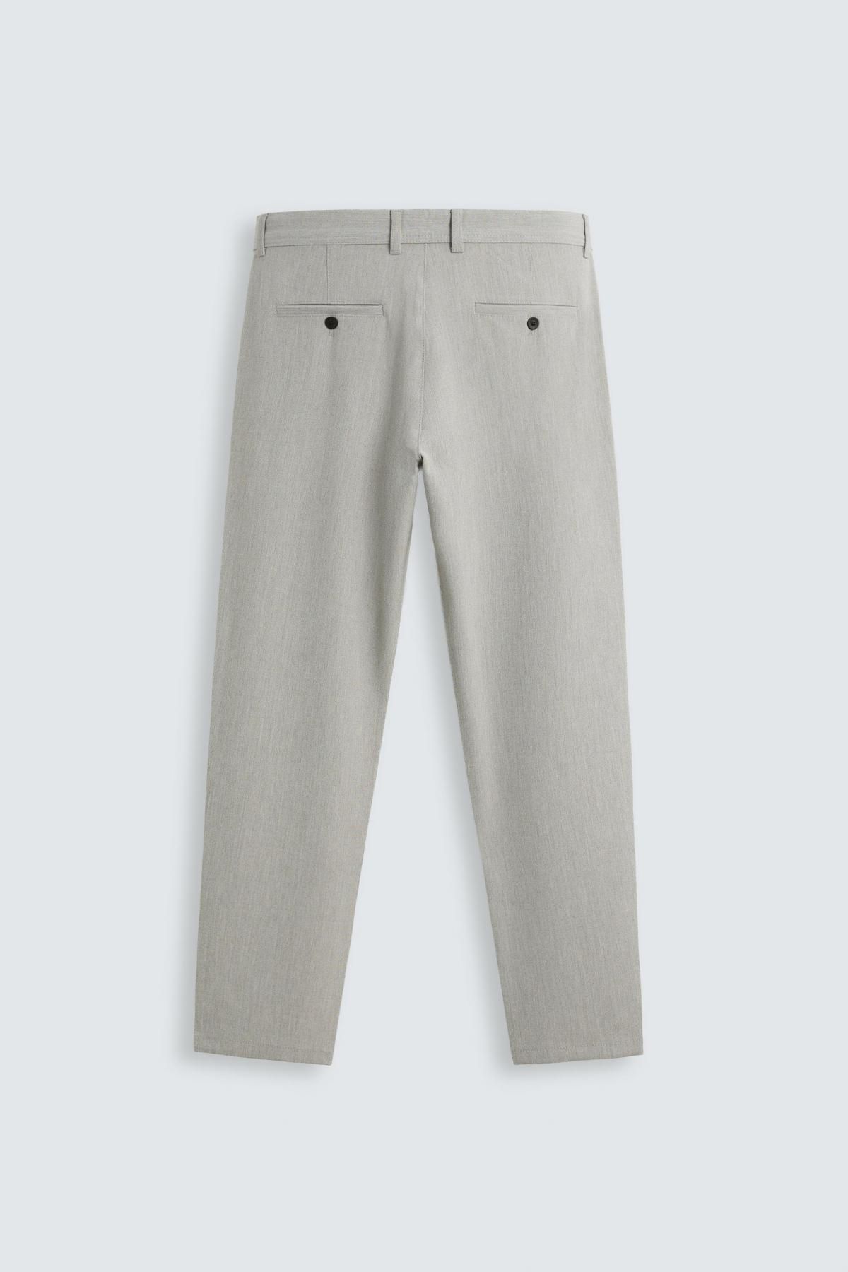 자라 슬림핏 테크니컬 컴포트 팬츠 0706/650 BEIGE MARL 이미지 7