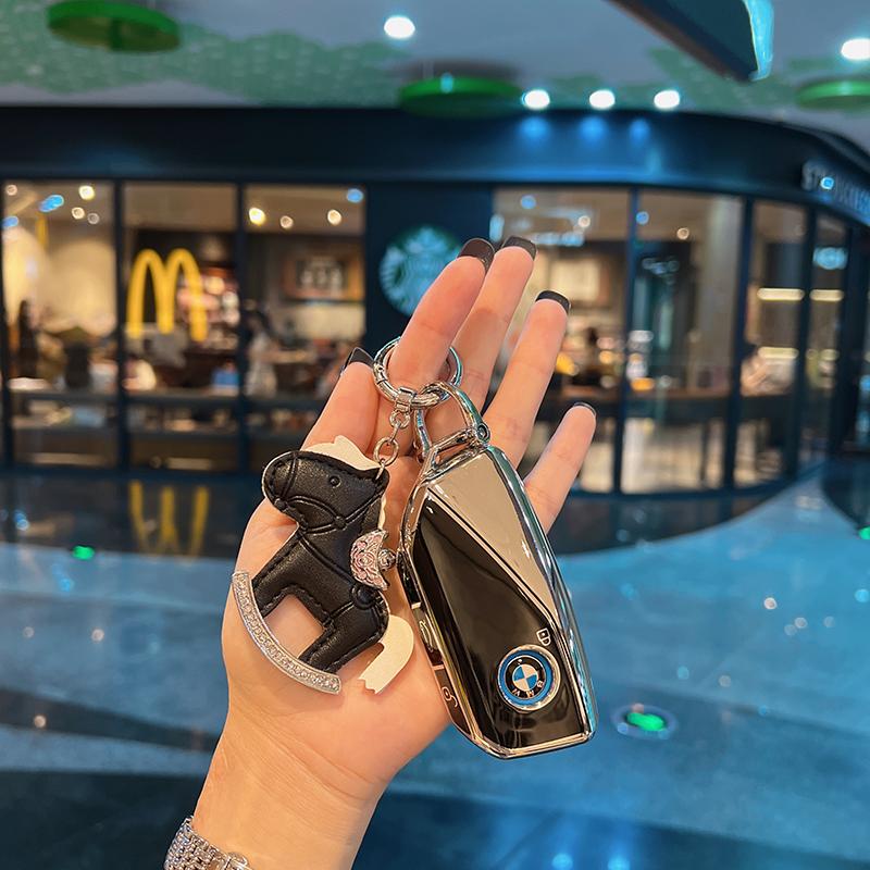 BMW X1 X3 X5 X6 X7 키스킨 보호커버 여성용 블랙 케이스+실버 비즈 - 상세 이미지 2