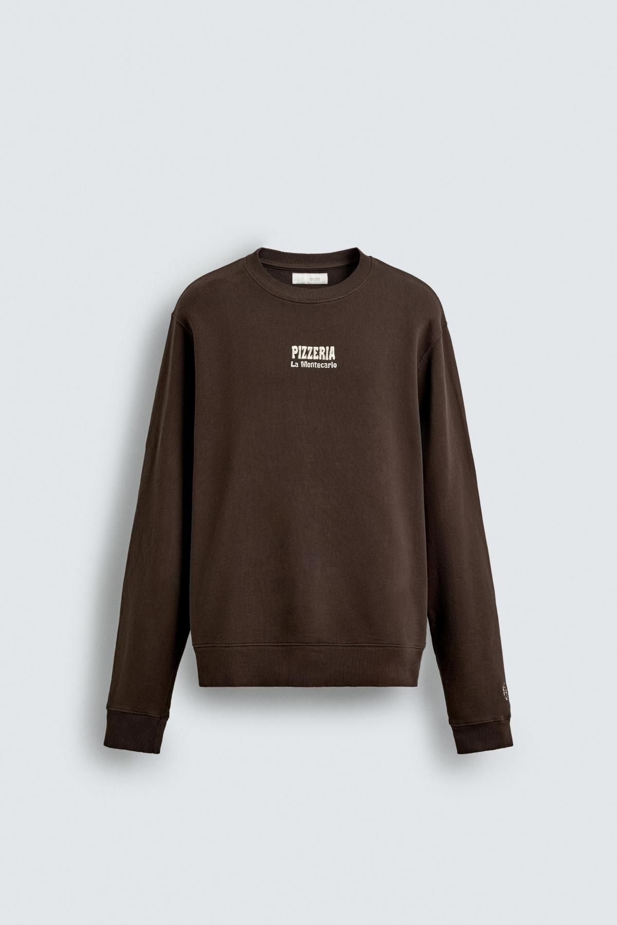 자라 프린트 브라운 스웨트셔츠 6224/299 BROWN - 상품 이미지